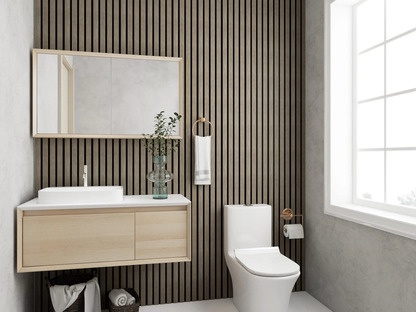 SplashPro Waterproof Panel Wide Slat And Narrow Slat