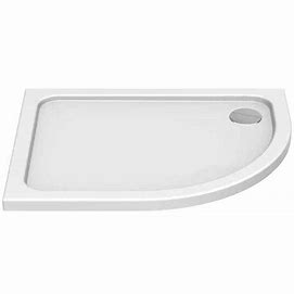 Shower Tray white Stone resin with 90mm FastFlow Waste