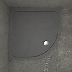 Slip-Resistant Stone Resin Shower Tray with 90mm Fastflow Waste.