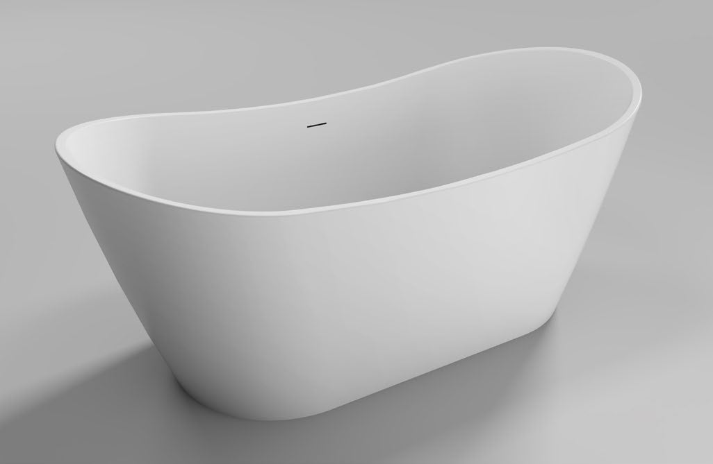 Emerald Matt White Freestanding Bath; 1700 x 800 mm; supplier brochure photograph