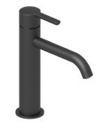 Trenta Basin Mixer with Click Waste; Black; supplier brochure photograph
