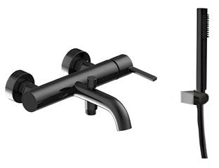 S304 Bath Shower Mixer; Black; supplier brochure photograph