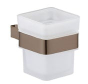 Aula Tumbler & Holder; Brushed Bronze; supplier brochure photograph