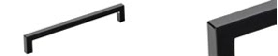 Avalon Square Handle; Matt Black; brochure range photograph
