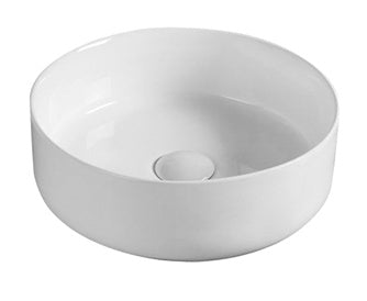 Dove Countertop Basin; {'Size': '360 mm diameter'}; supplier brochure photograph
