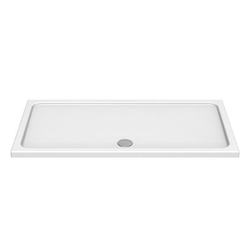 Shower Tray white Stone resin with 90mm FastFlow Waste