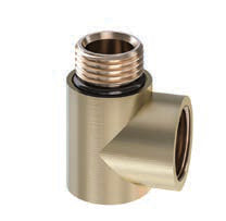 Reina Dual Fuel T-Piece — Reina brochure page 178; Brushed Brass