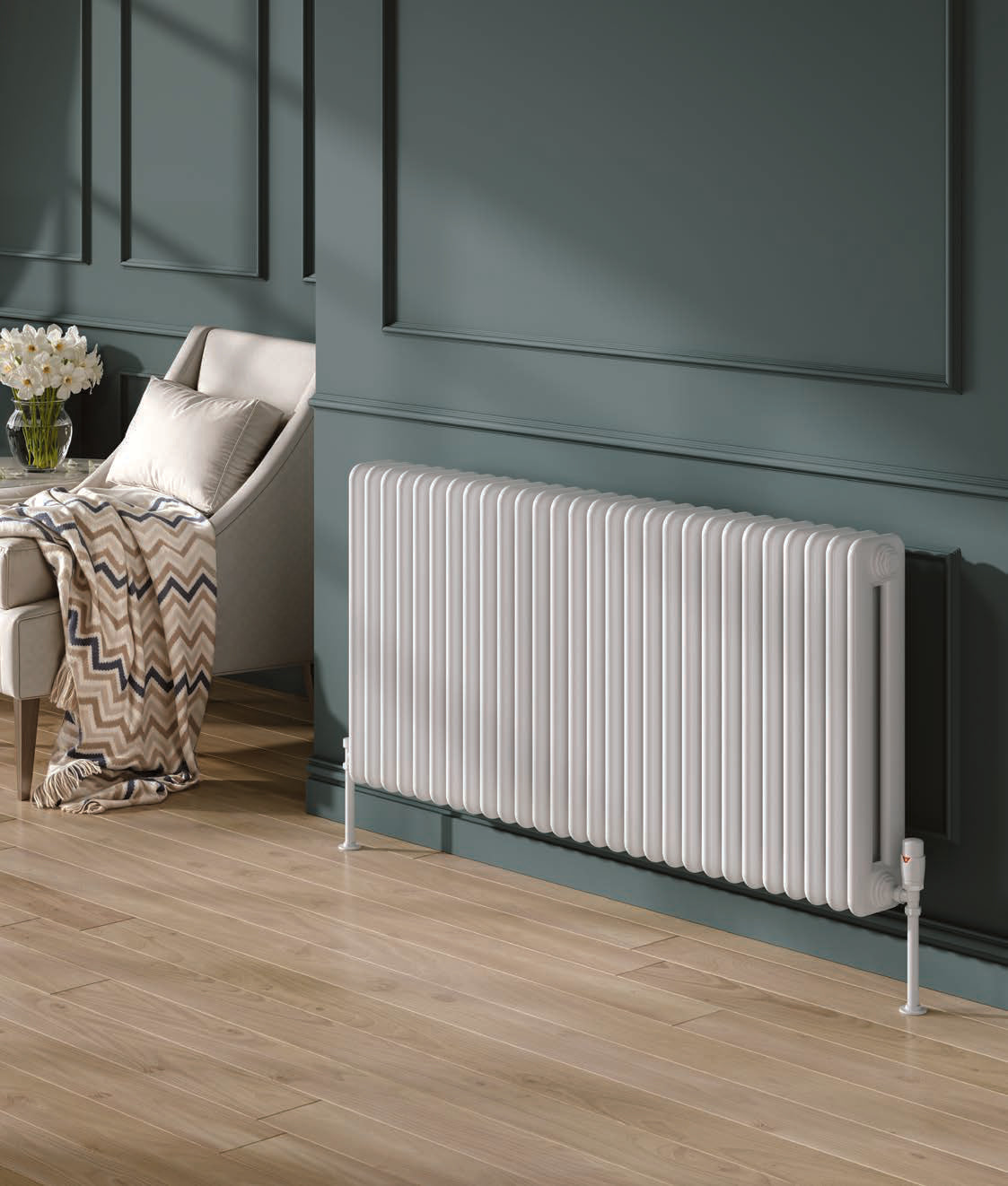 Reina Hedingham Horizontal — Reina brochure page 9; White; pictured size 600 x 1265 mm