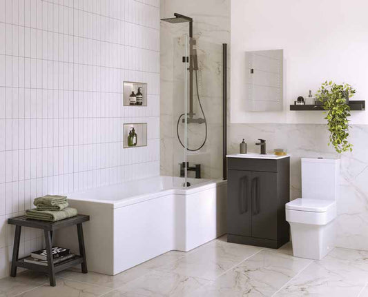Matt Carbon Shower Bath Suite