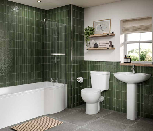 Shower Bath Suite P Shape