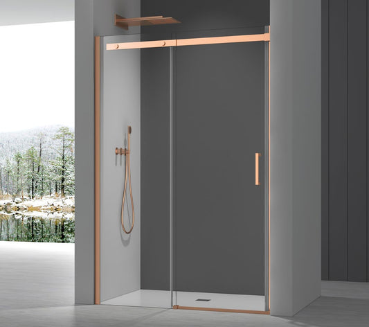 8+ Elite Shower Side Panel Brushed Bronze installation; other components sold separately
