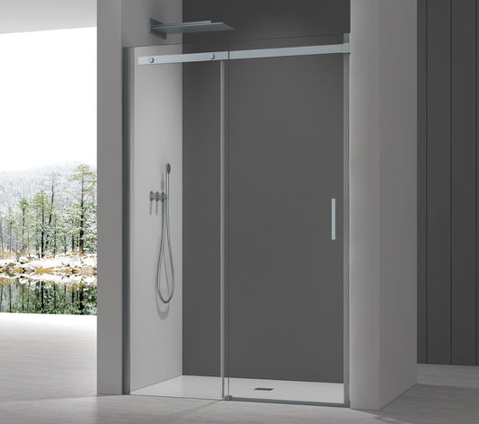 8+ Elite Shower Side Panel Gunmetal installation; other components sold separately