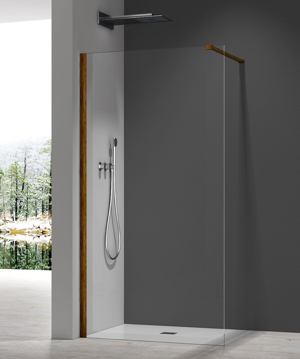 8+ Wood Effect Profile Walk-In Shower Panel; brochure range photograph