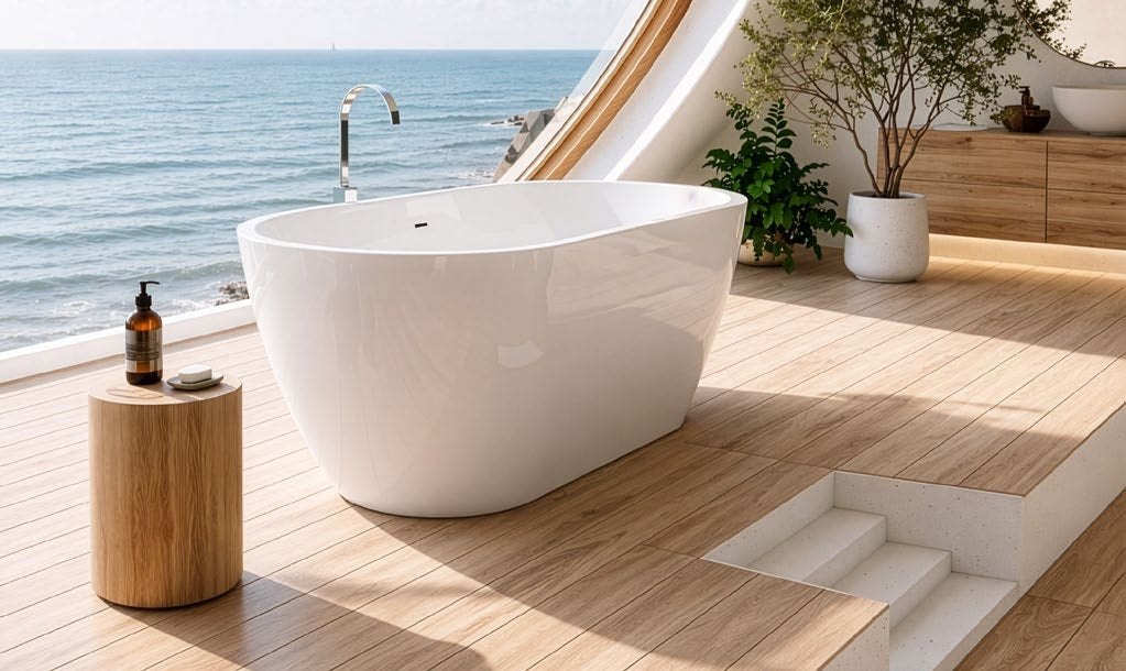Edena Freestanding Bath; 1700 x 750 mm; supplier brochure photograph