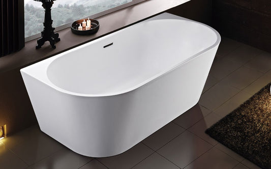 Elia Round Back to Wall Bath; 1700 x 800 mm; supplier brochure photograph