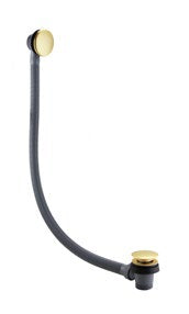 Coloured Easy Clean Clicker Bath Waste; Brushed Brass; supplier brochure photograph