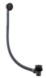 Coloured Easy Clean Clicker Bath Waste; Black; supplier brochure photograph