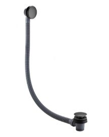 Coloured Easy Clean Clicker Bath Waste; Gunmetal; supplier brochure photograph
