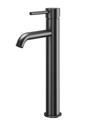Oria Tall Mono Basin Mixer; Matt Black; supplier brochure photograph