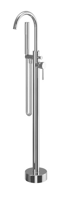 Oria Freestanding Bath Shower Mixer; Chrome; supplier brochure photograph
