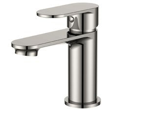 Orb Mini Mono Basin Mixer; Brushed Nickel; supplier brochure photograph