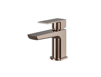 Olsen Mini Mono Basin Mixer with Click Waste; Brushed Bronze; supplier brochure photograph