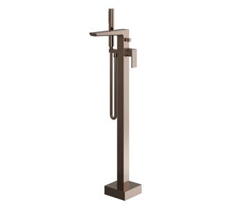 Olsen Freestanding Bath Shower Mixer; Brushed Bronze; supplier brochure photograph