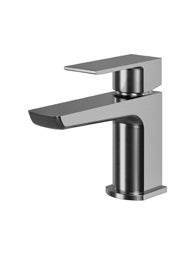 Olsen Mini Mono Basin Mixer with Click Waste; Gunmetal; supplier brochure photograph