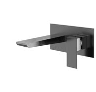 Olsen Wall Mounted Basin Mixer; Gunmetal; supplier brochure photograph