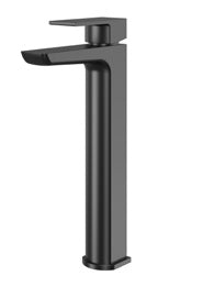 Olsen Tall Mono Basin Mixer; Matt Black; supplier brochure photograph