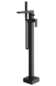 Olsen Freestanding Bath Shower Mixer; Matt Black; supplier brochure photograph