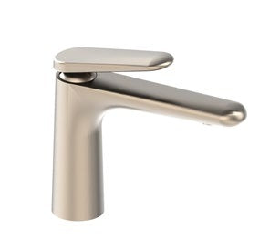 Paini Stone Basin Mixer with Click Waste; Brushed Tortora; supplier brochure photograph