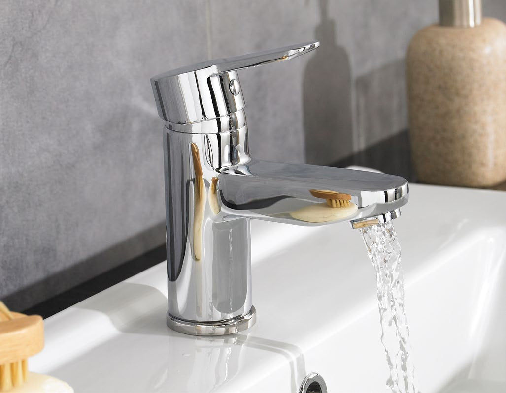 Pulse Mono Basin Mixer with Click Waste & Eco Click Cartridge; Default Title; supplier brochure photograph