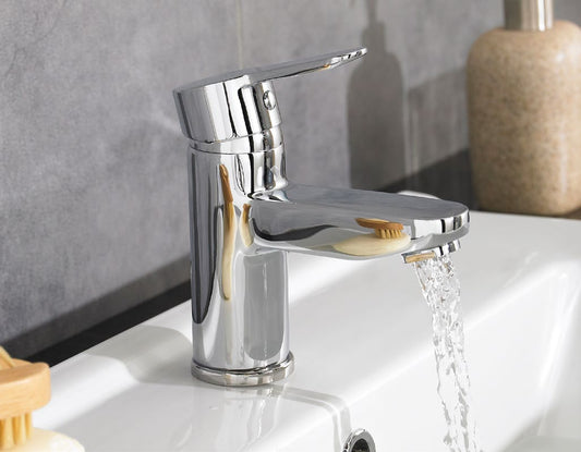 Pulse Mono Basin Mixer with Click Waste & Eco Click Cartridge; Default Title; supplier brochure photograph