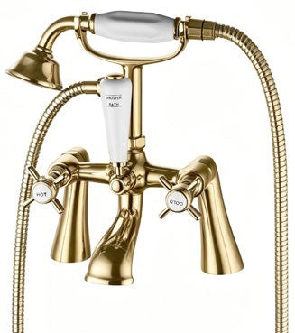 Royal Bath Shower Mixer; Brushed Brass; supplier brochure photograph