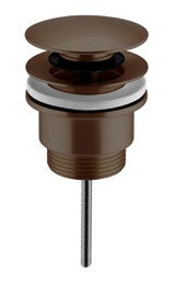 Brushed Bronze Clicker Basin Waste; Universal; supplier brochure photograph