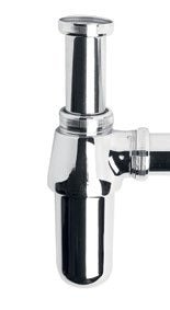 Chrome Round Bottle Trap — WAS710; Default Title; supplier brochure photograph
