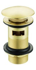 Brushed Brass Clicker Basin Waste; Slotted; supplier brochure photograph