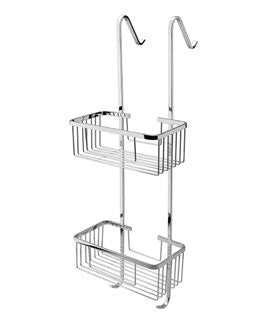 Hanging Shower Tidy; 252 x 252 x 685 mm, Chrome; supplier brochure photograph