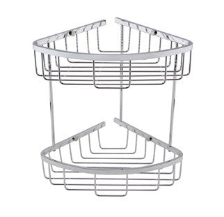 Twin Corner Shower Basket 280 mm; 205 x 205 x 280 mm, Chrome; supplier brochure photograph