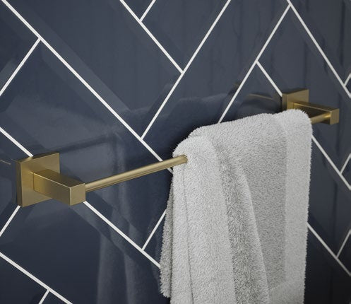 Argo Towel Rail; Satin Brass; supplier brochure photograph