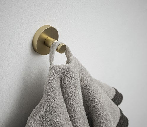 Argo Robe Hook; Satin Brass; supplier brochure photograph