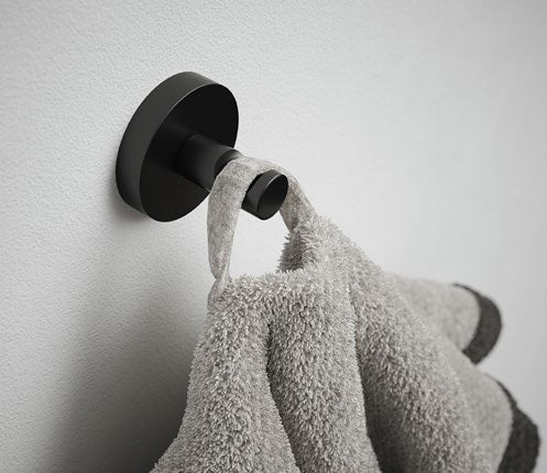 Argo Robe Hook; Matt Black; supplier brochure photograph