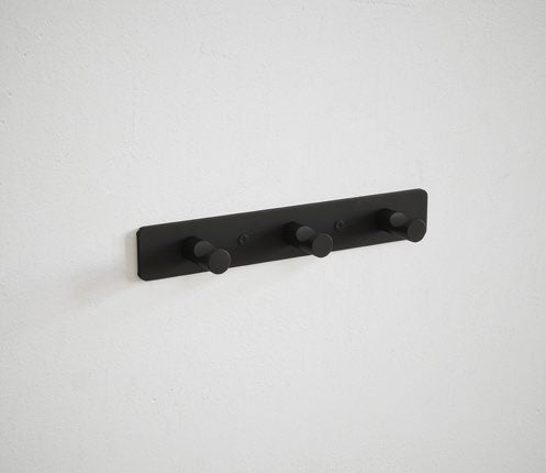 Argo 3 Peg Robe Hook; Matt Black; supplier brochure photograph