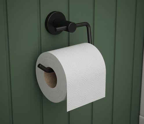 Argo Toilet Roll Holder; Matt Black; supplier brochure photograph