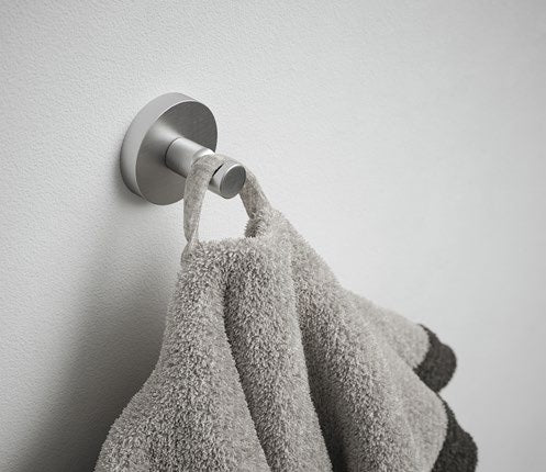 Argo Robe Hook; Brushed Silver; supplier brochure photograph