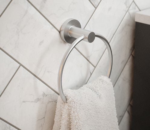 Argo Towel Ring; Stainless Steel; supplier brochure photograph