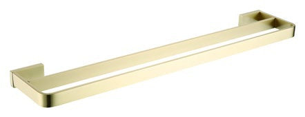 Aula 600 mm Twin Towel Rail; Brushed Brass; supplier brochure photograph