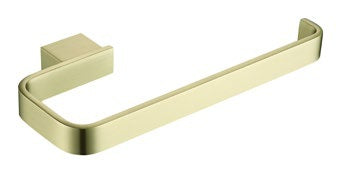 Aula Towel Ring; Brushed Brass; supplier brochure photograph