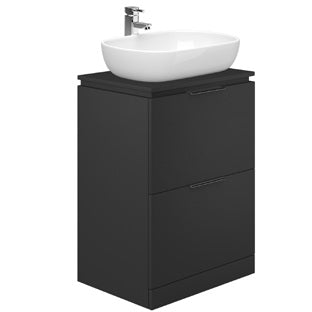 Onyx Floor Standing 2 Drawer Unit with Standard Countertop — ON02BL